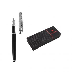 JACQUES Súprava guľôčkového a plniaceho pera černá/stříbrná