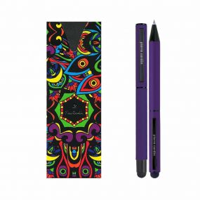 CELEBRATION SET Súprava rollera a guľôčkového pera fialová